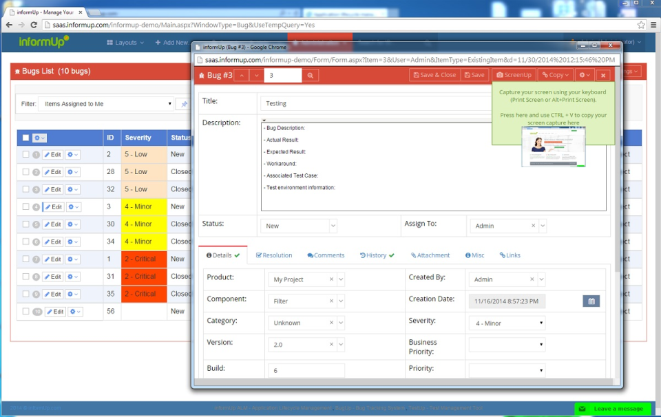 InformUp Tracking System - Seguimiento InformUp sistema de pantalla-0