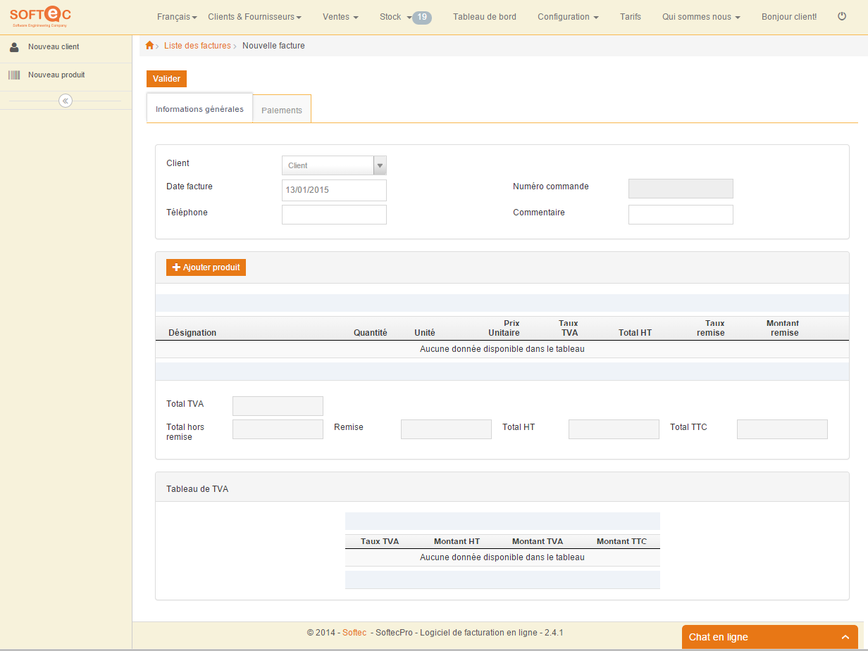 SoftecPro - SoftecPro: Gestion de plusieurs devises, Factures personnalisées, Sauvegarde quotidienne