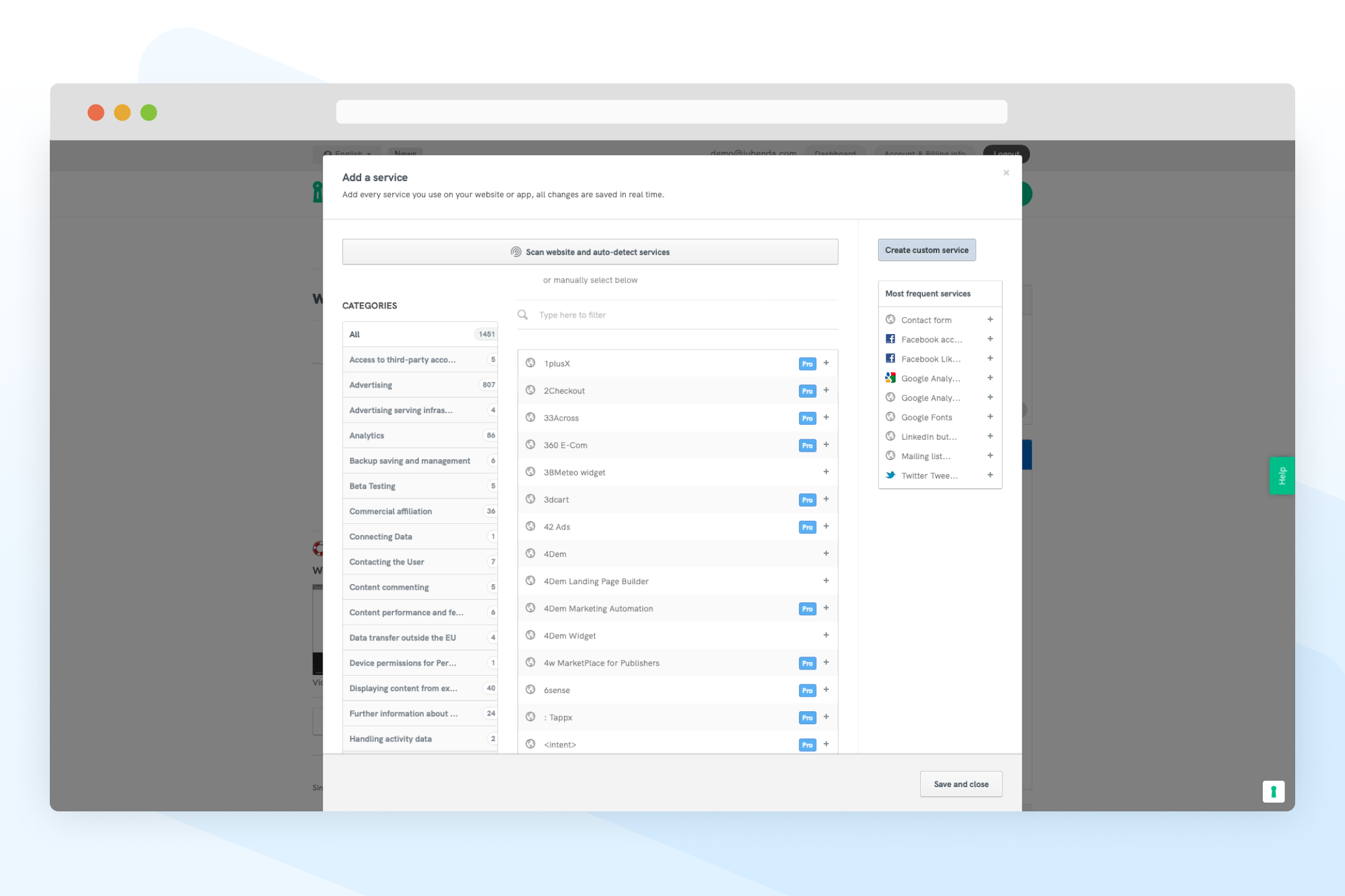 iubenda - Privacy and Cookie Policy Generator