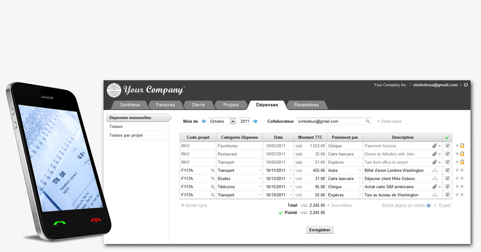 eSlip - eSlip Import, invoice numbers Management, Timesheet