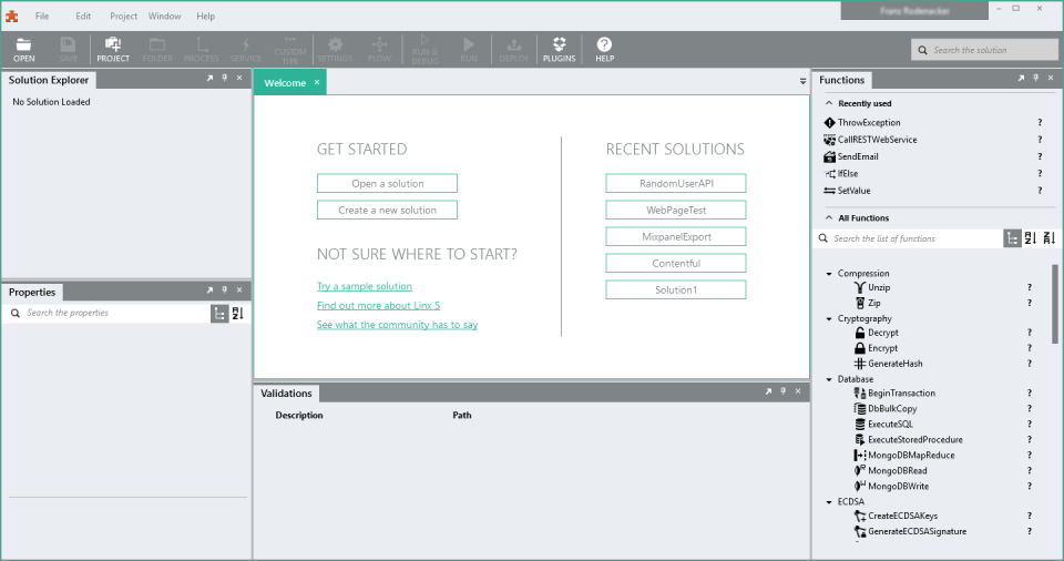 Linx Low-Code Development - Linx bajo el Código de Desarrollo de pantalla-0