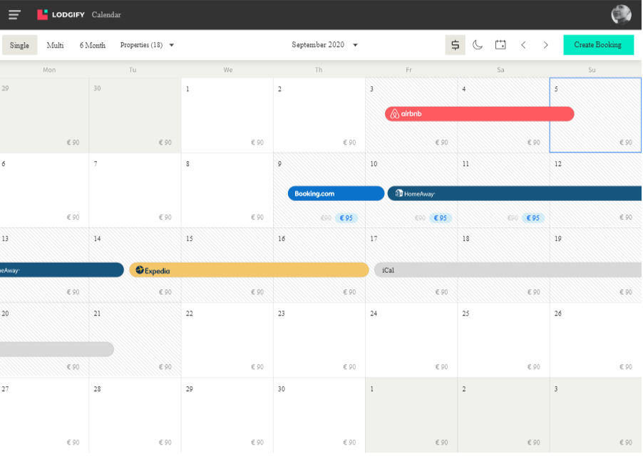 Lodgify - Calendario centralizado