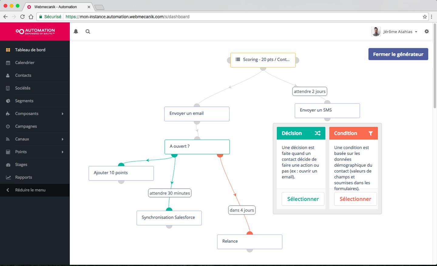 Webmecanik Automation - Webmecanik-appvizer-highlight_webmecanik_Gestion_de_campagnes_avec_arbres_conditionnels_Campagne