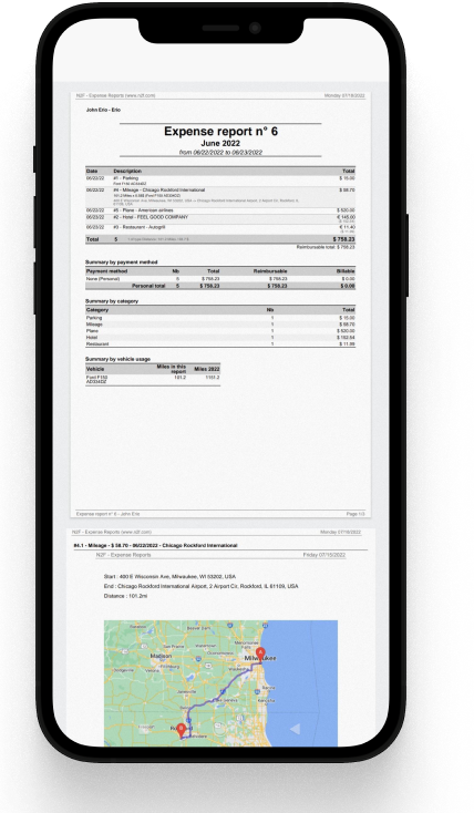 N2F - Expense report