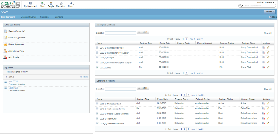 OCM - Contract Management - CMO - Contract Management-screenshot-0