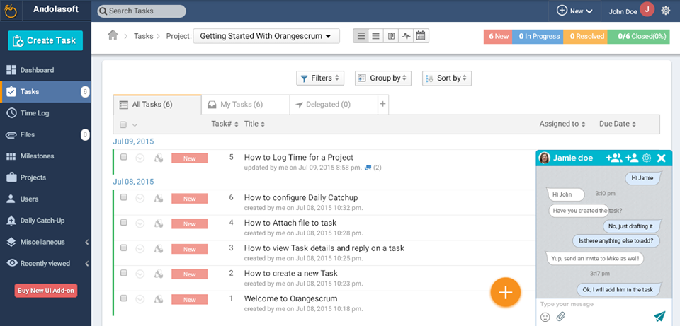 OrangeScrum - OrangeScrum-screenshot-2