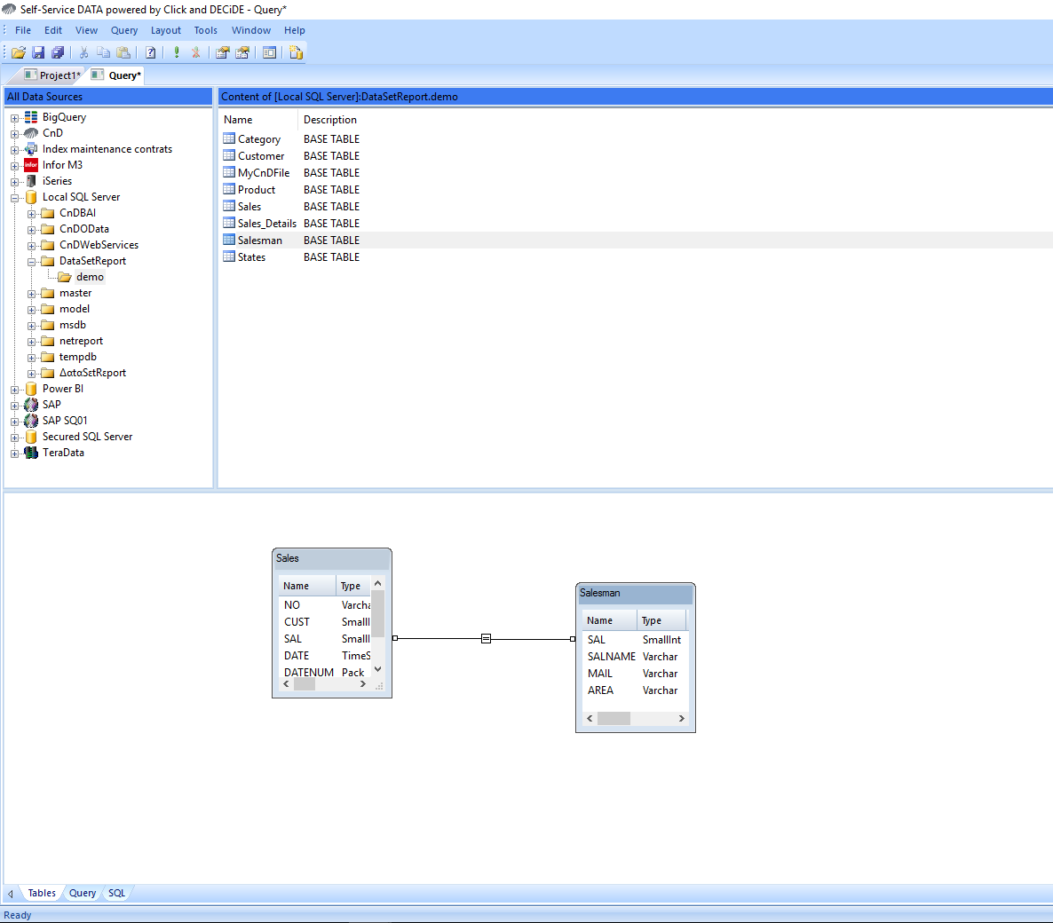 Self-Service DATA - tablas