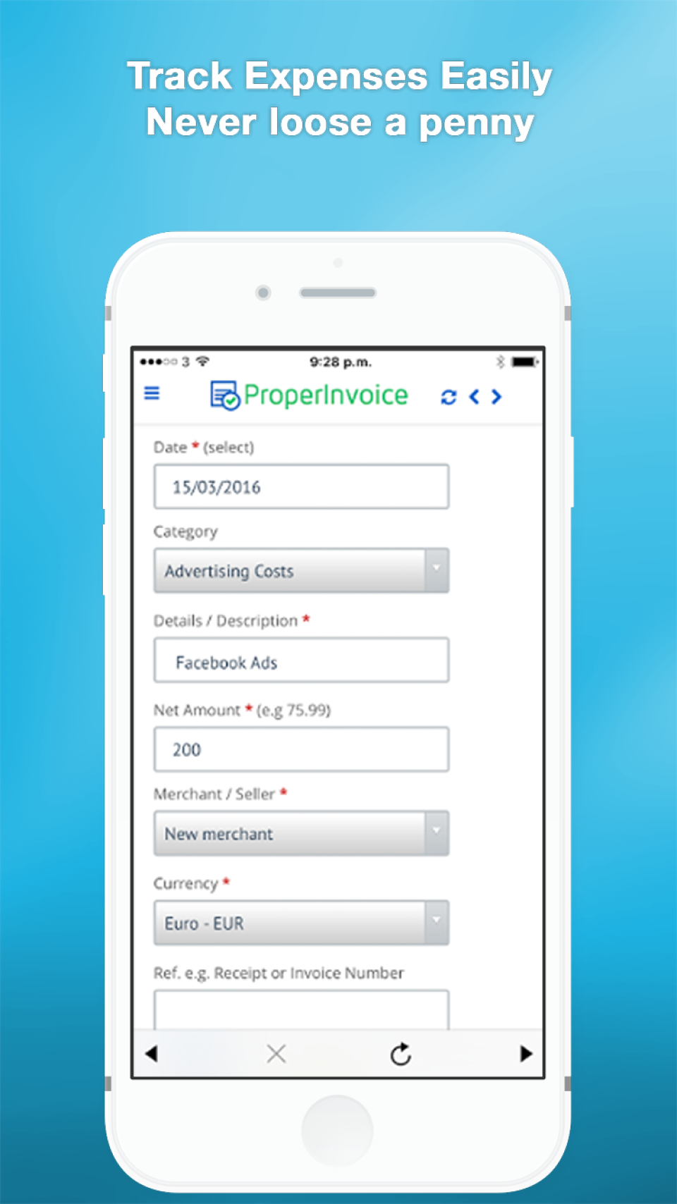 ProperInvoice - ProperInvoice de pantalla-4