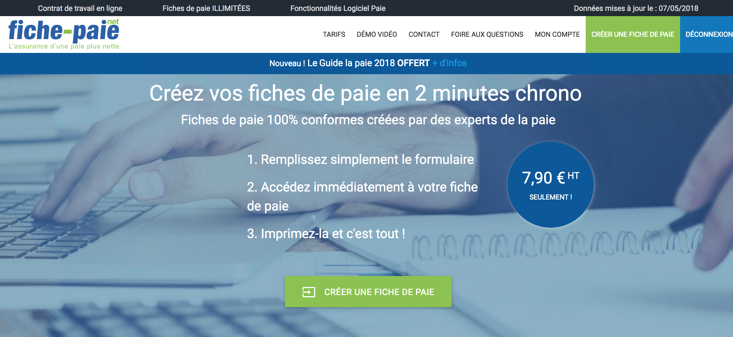 Fiche-Paie.net | Logiciel paie - Fiche-Paie.net payroll software in the most economical SaaS market.