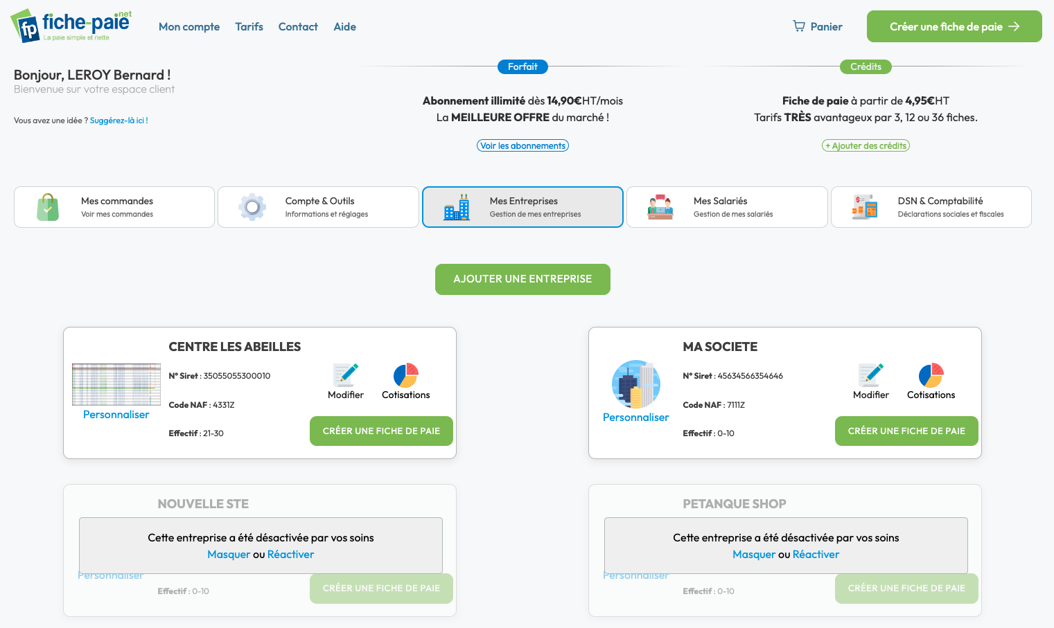 Fiche-Paie.net | Logiciel paie - Gestion des entreprises (vous pouvez en ajouter autant que nécessaire)