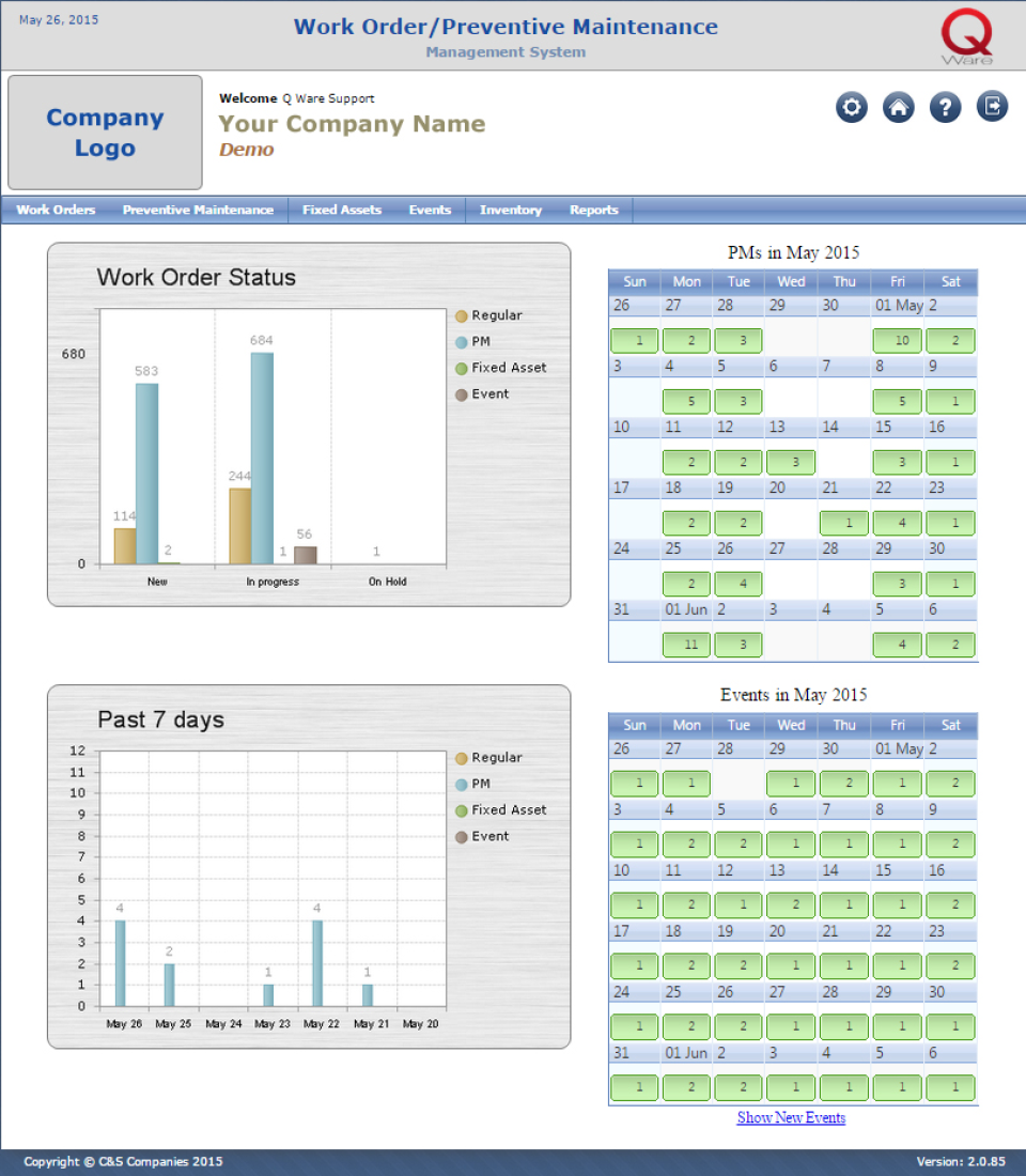 Q Ware CMMS - Q-Ware CMMS pantalla-0