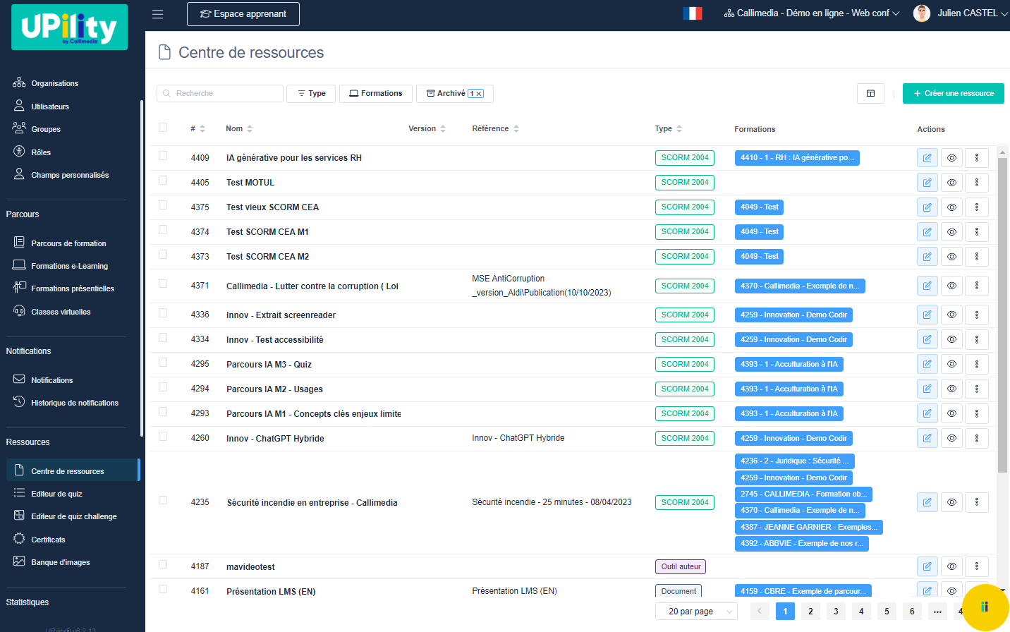 UPility LMS - Capture d'écran 9