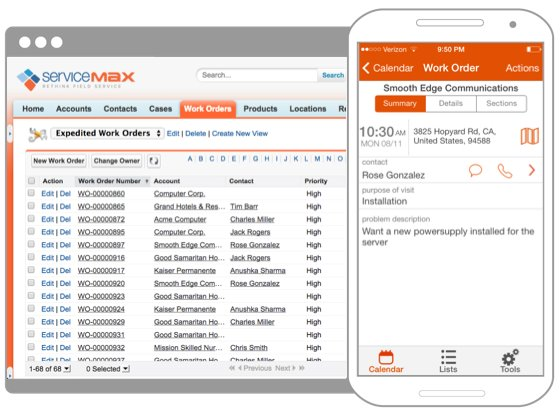 ServiceMax - ServiceMax-Bildschirm-1