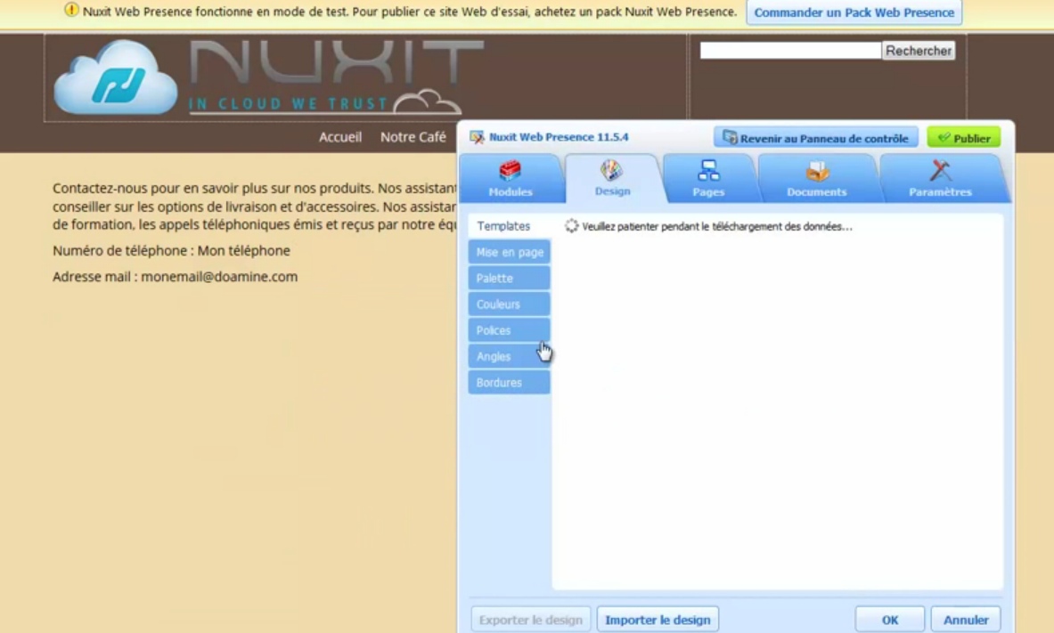 Nuxit - Nuxit: Daily backup, web site templates, integration with social networks