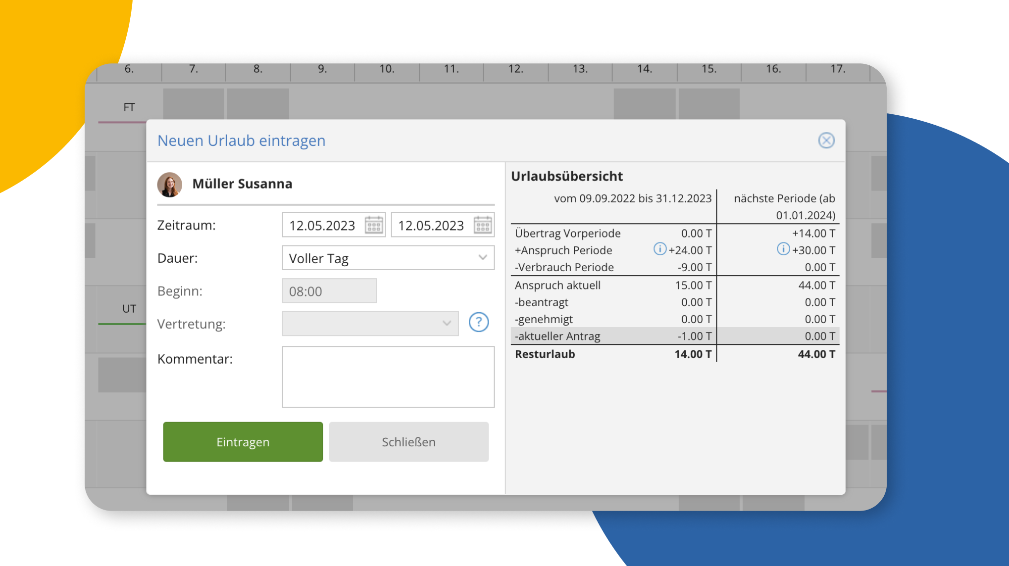 TimeTac - Urlaub beantragen