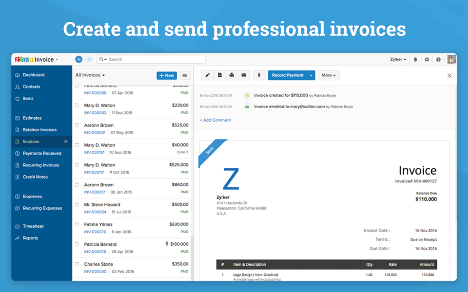Zoho Invoice - Zoho Fatura Screenshot--2