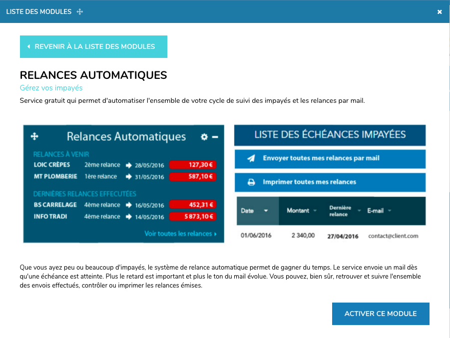 Henrri - Billing software Henrri automatic reminders