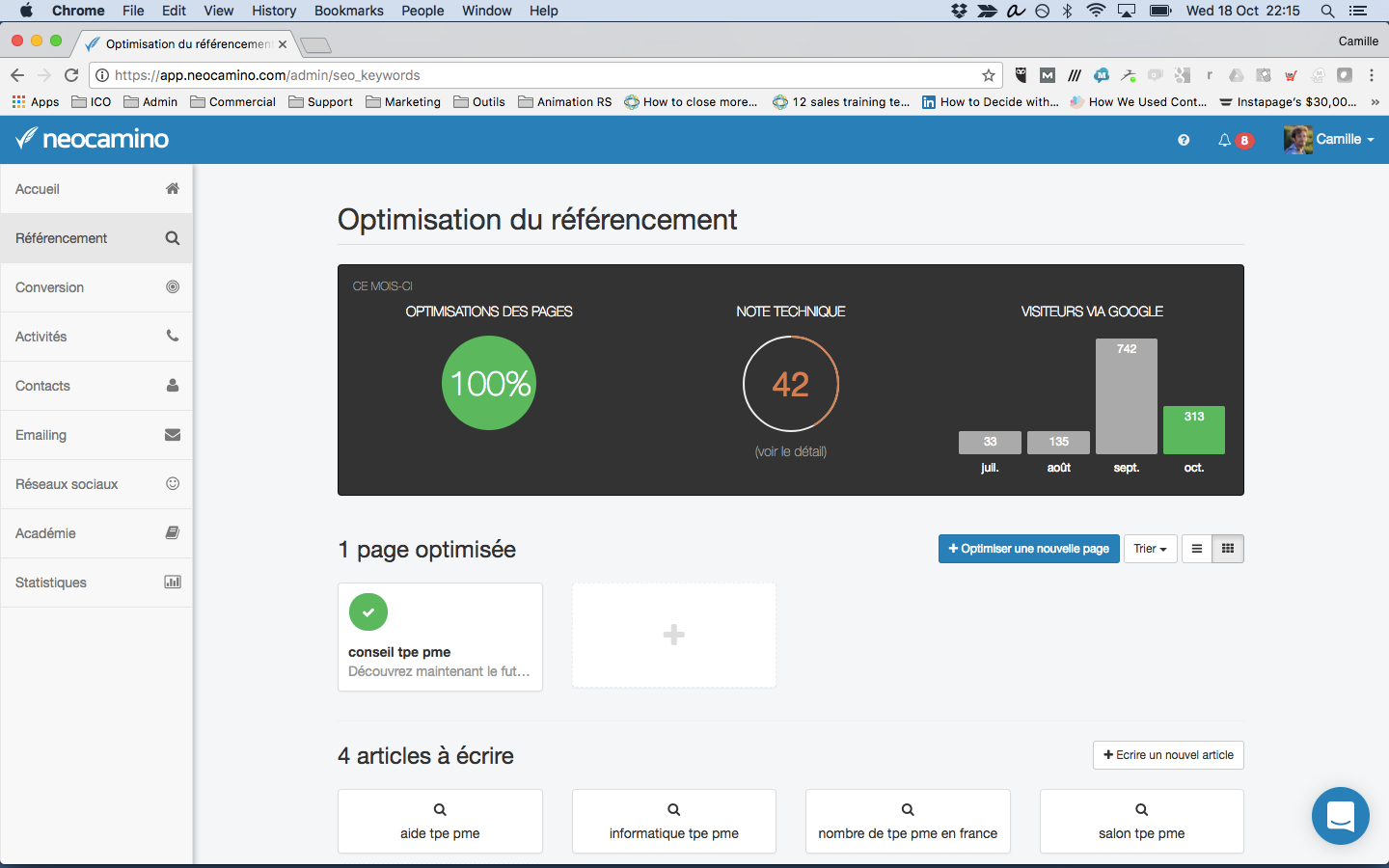 Neocamino - Optimisation du référencement grâce à Neocamino