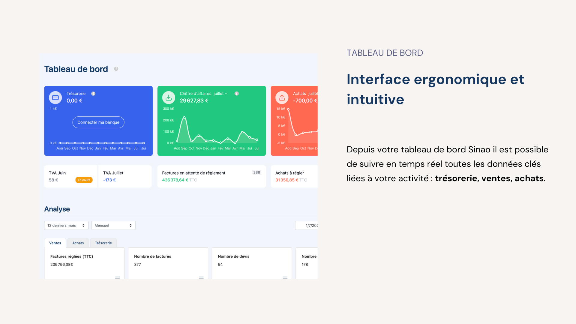 Sinao Comptabilité & Gestion - Interface ergonomique et intuitive