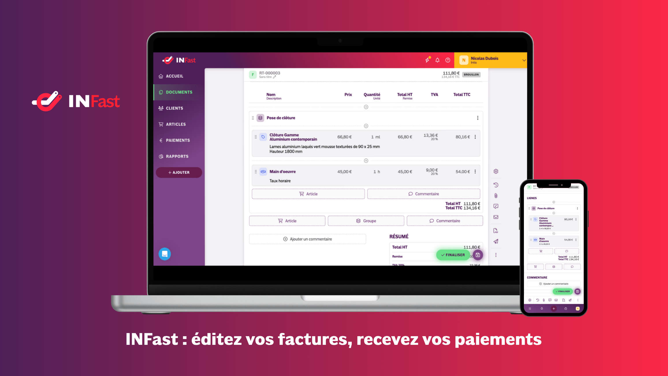 INFast - Créez vos devis, factures et autres documents en toute simplicité !