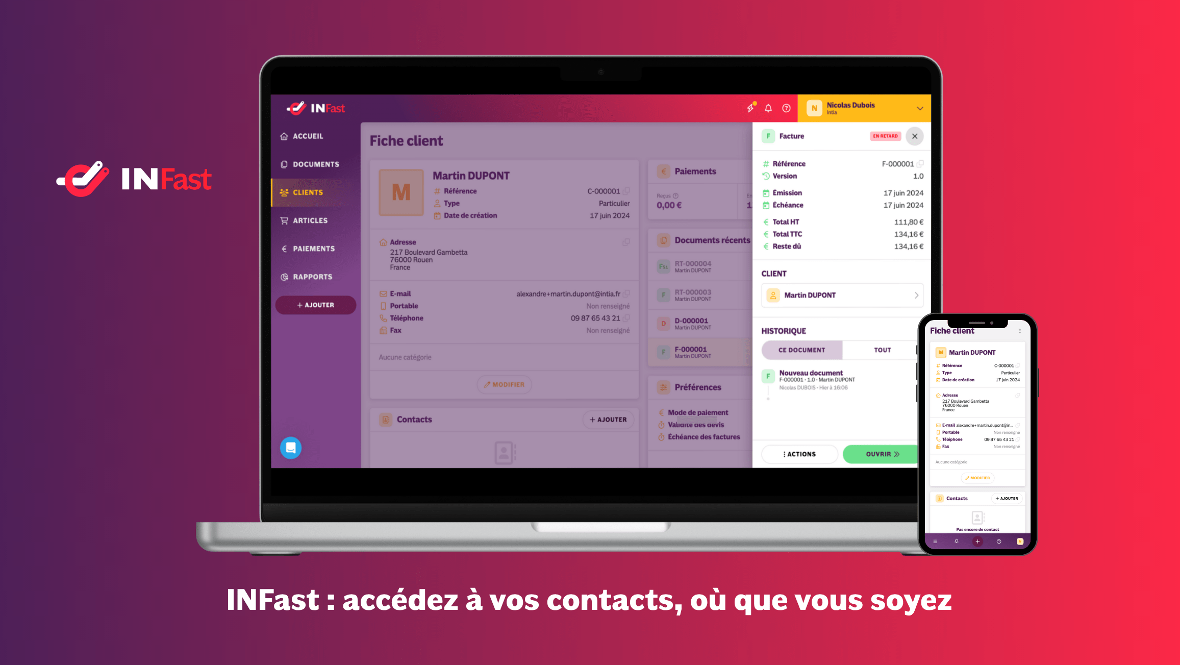 INFast - Gardez toujours avec vous les informations, fichiers clients et contacts dont vous avez besoin