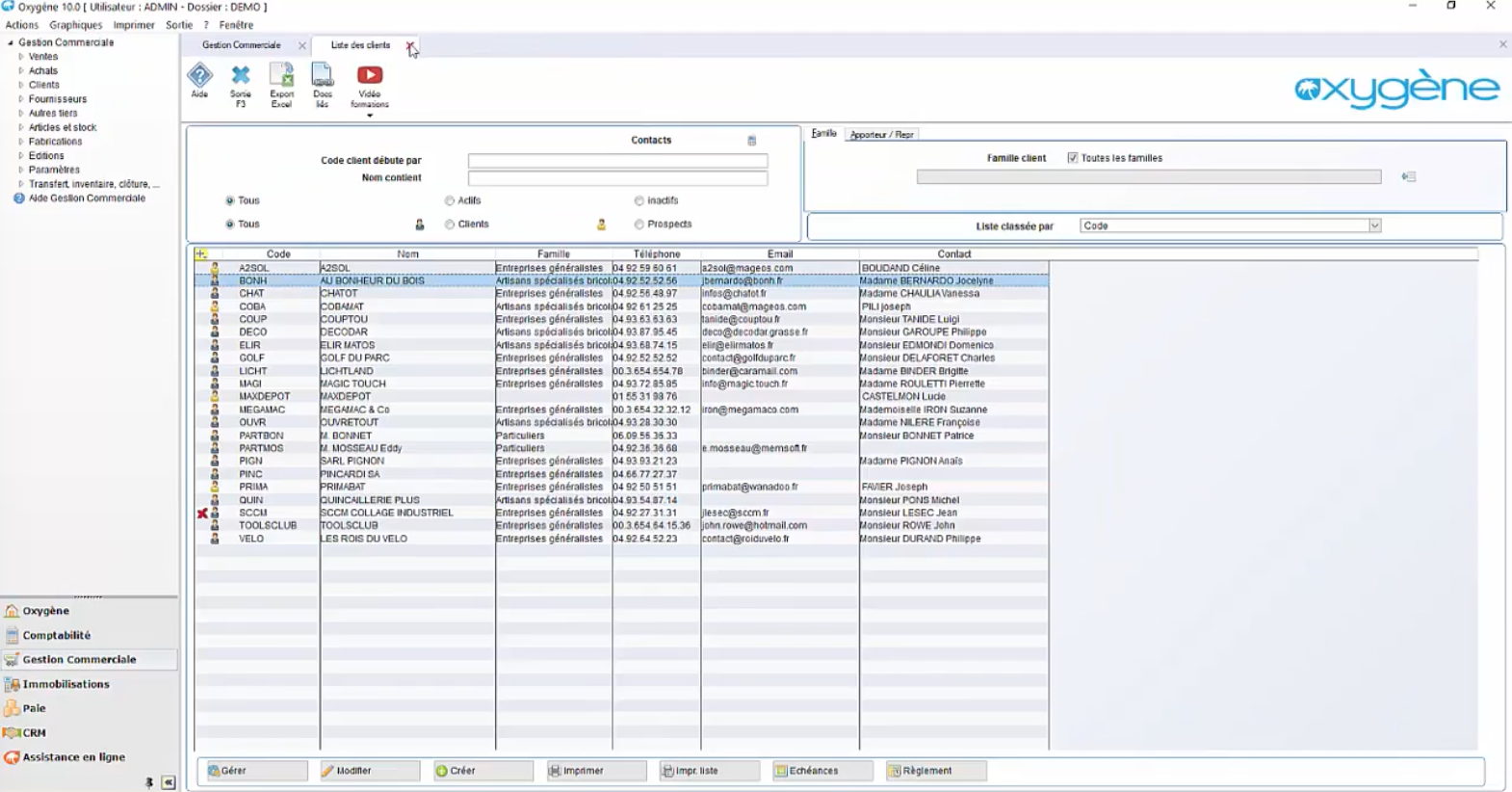 Oxygène Gestion commerciale - Business-Management-Software Oxygen