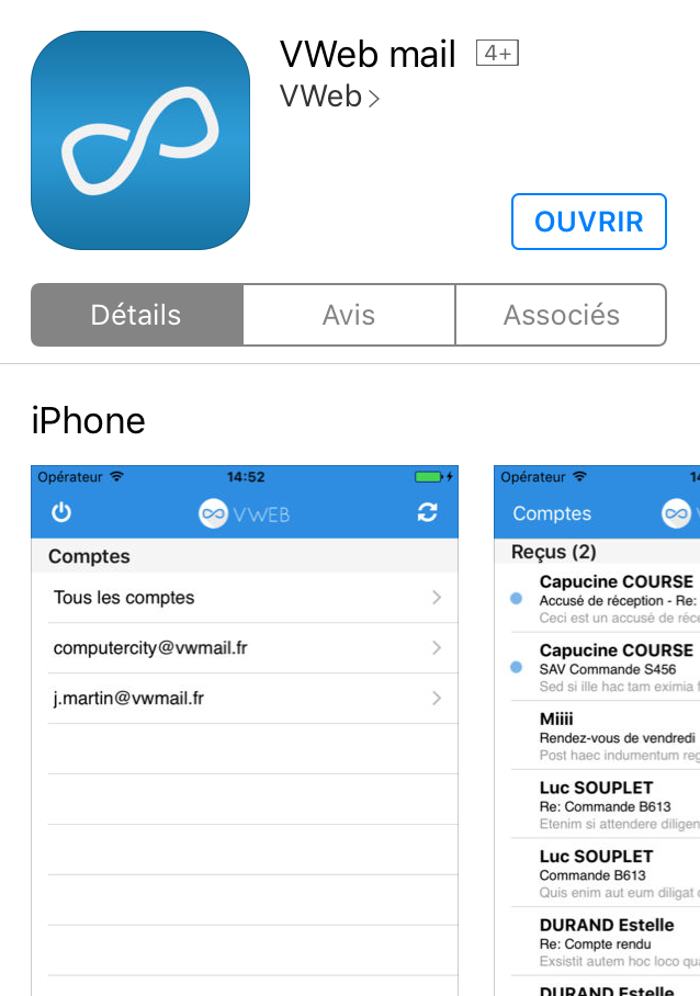 VWeb - VWeb mail iOS