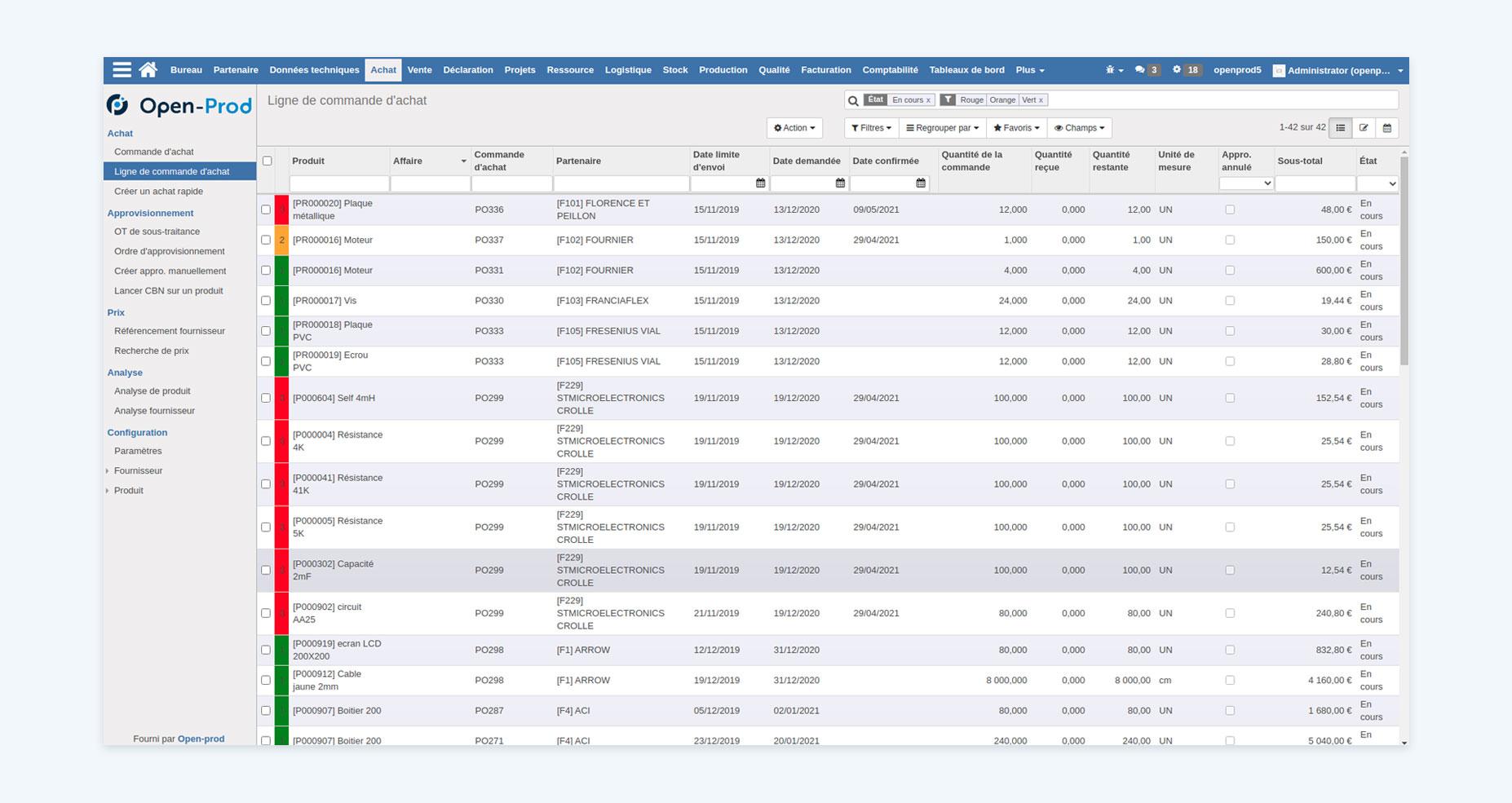 ERP Open-Prod - Capture d'écran 7