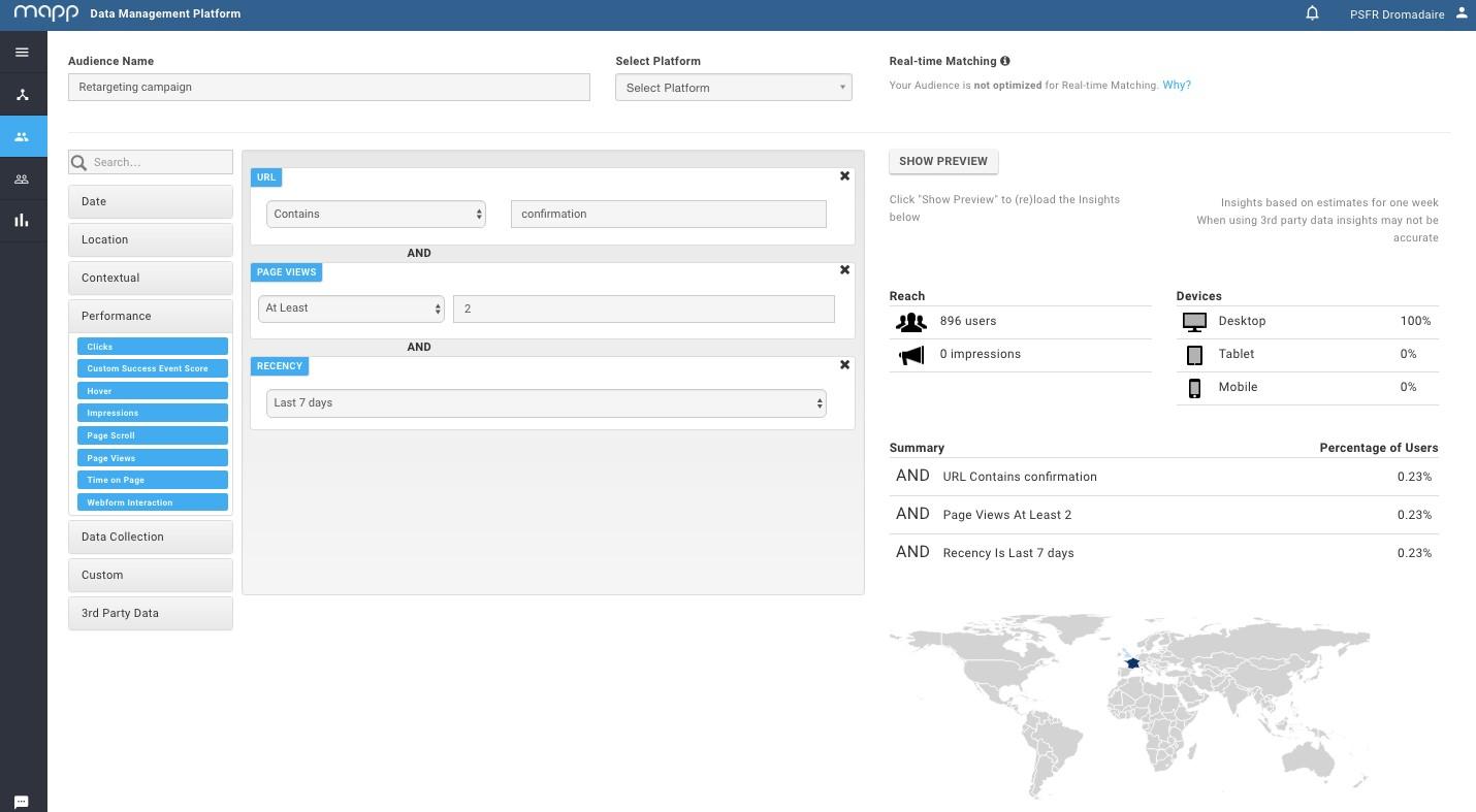 Mapp Acquire - Die Auswahl der Anhörungen mit Mapp Acquire