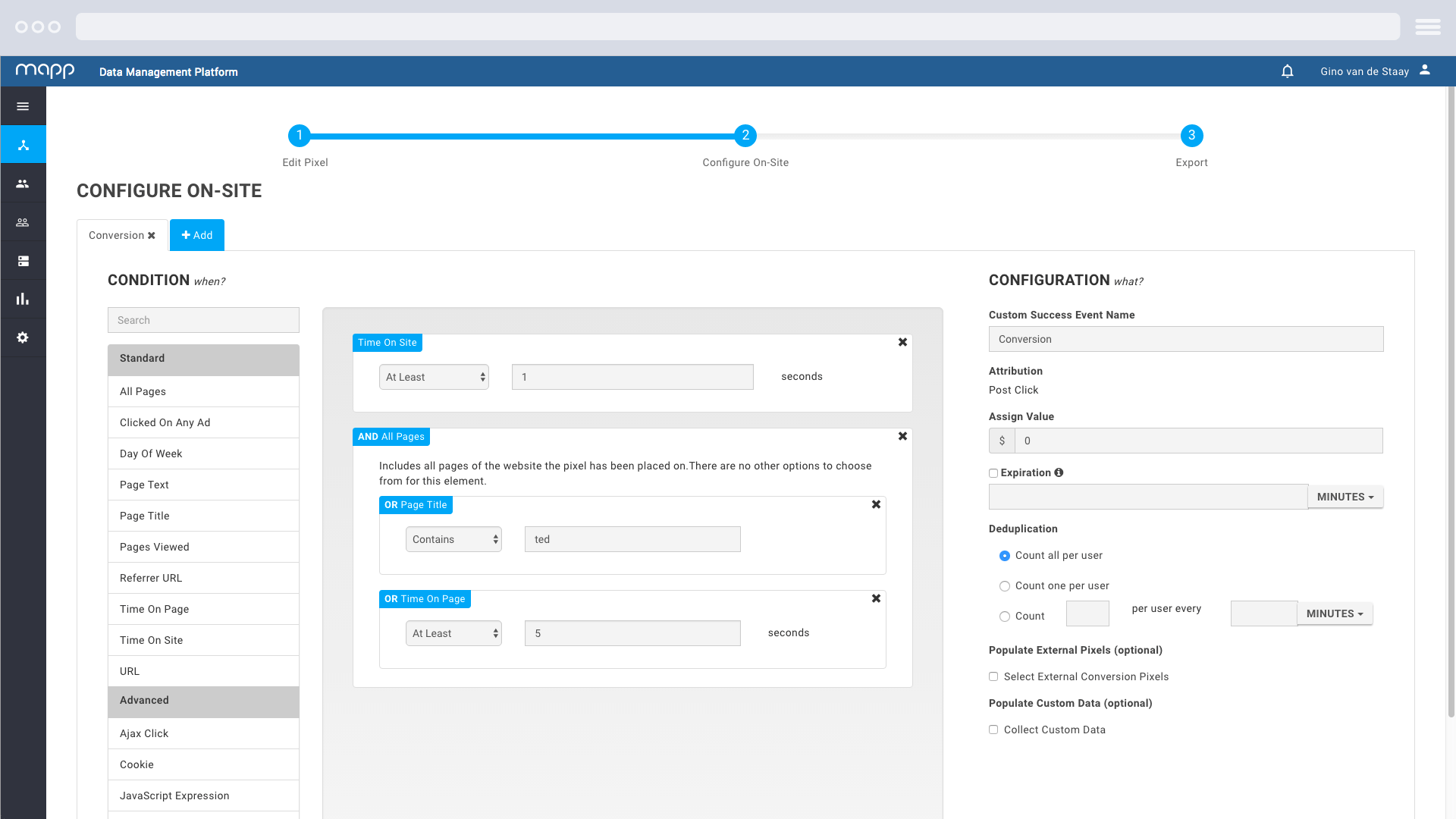 Mapp Acquire - Inserindo a coleção de pixels Mapp Acquire