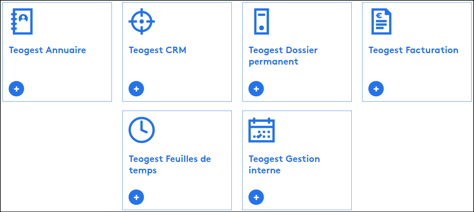 Teogest - Modules de Gestion interne pour gérer les clients, planifier les missions et suivre leur réalisation et leur facturation.