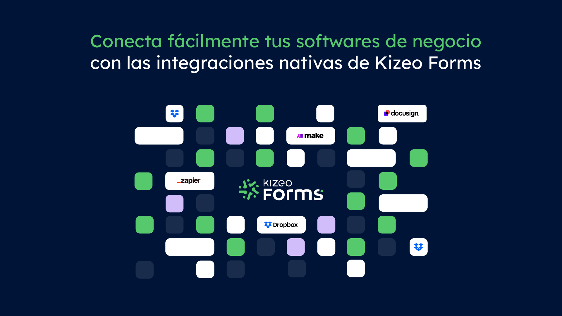 Kizeo Forms - Maximiza la eficiencia operativa con las integraciones nativas con Zapier, Dropbox y DocuSign. Sincroniza datos con otras app con los webhooks y la clave API