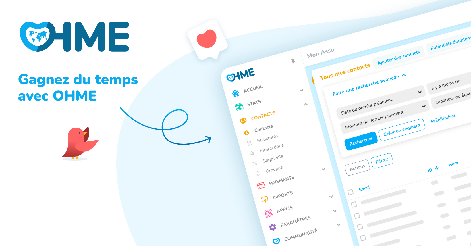 Avis OHME CRM : Le CRM 100% dédié au secteur associatif - Appvizer