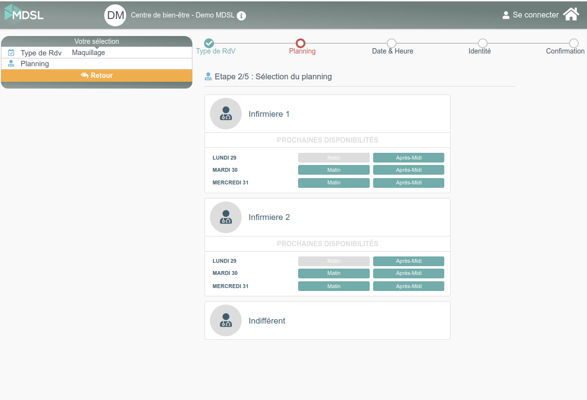 MDSL - sélection de praticien