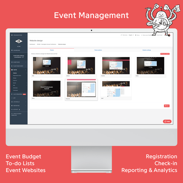 Eventdrive - Design your event event website with the your band's colors