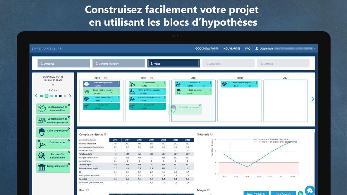 Forekasts - Interface ludique de construction de business plan