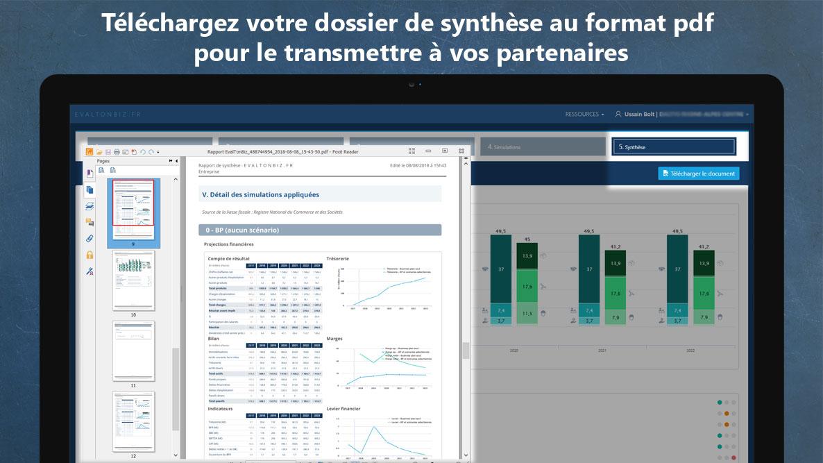 Forekasts - EVALTONBIZ-Sceenshot-dossier-synthèse