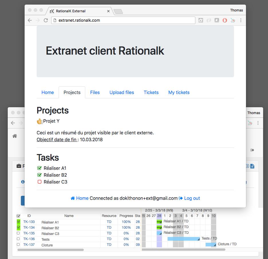 Rationalk - Extranet pour échanger avec vos clients