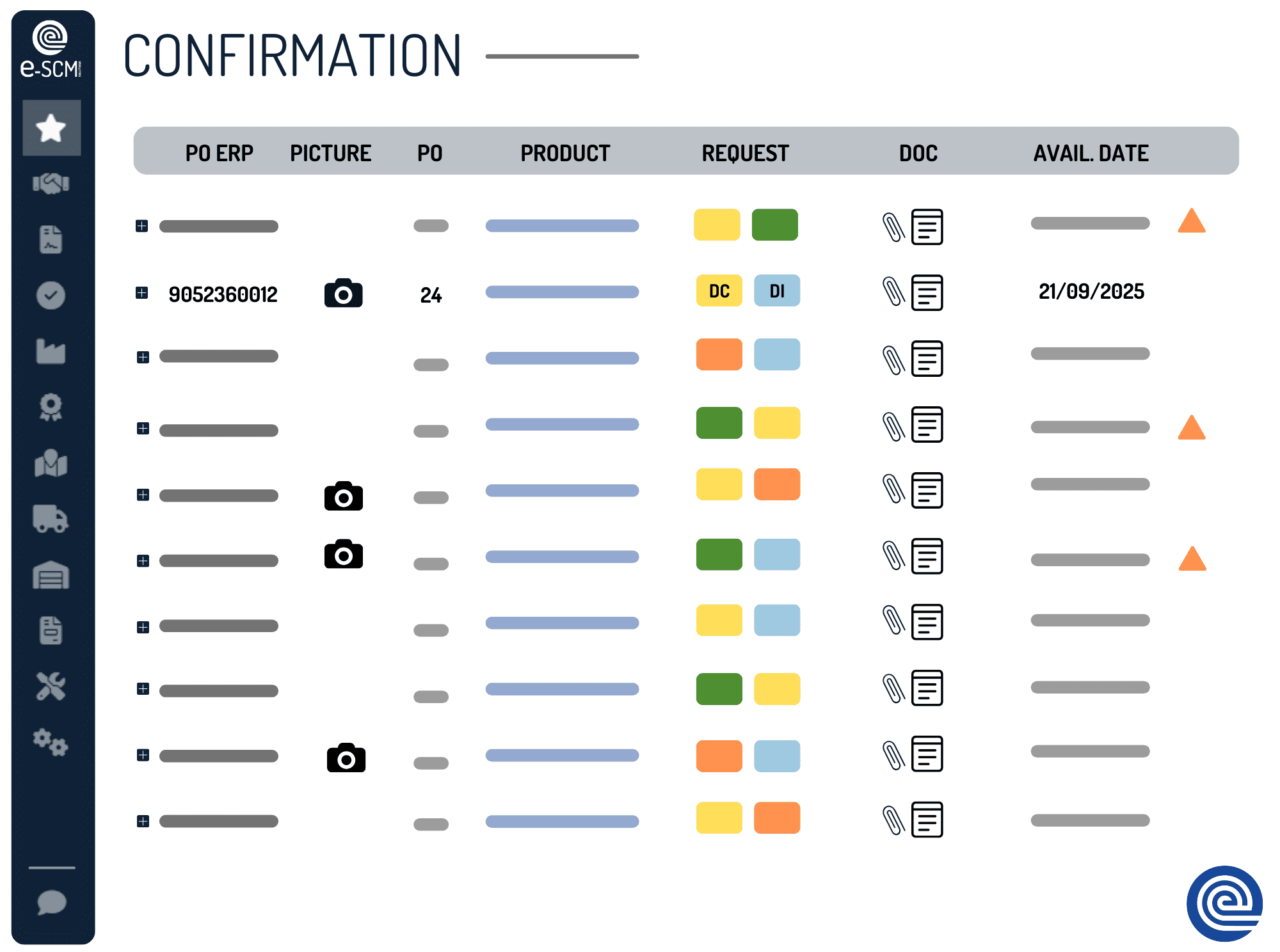 e-SCM Solutions - Purchase Order Confirmation brings suppliers and procurers together to agree on the terms of outstanding orders.