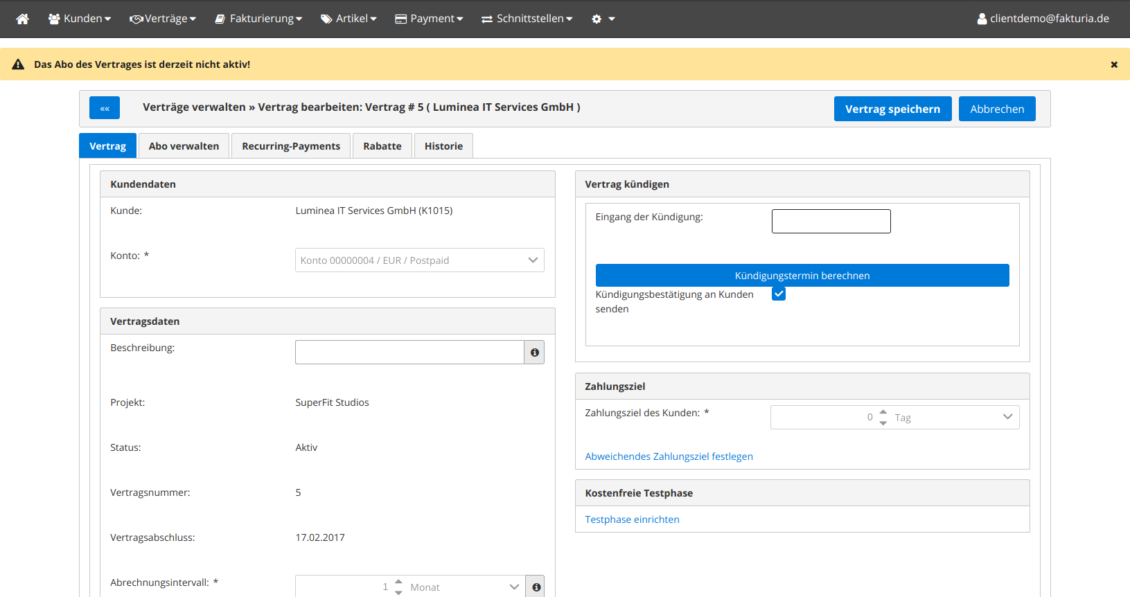 Fakturia - Contract management