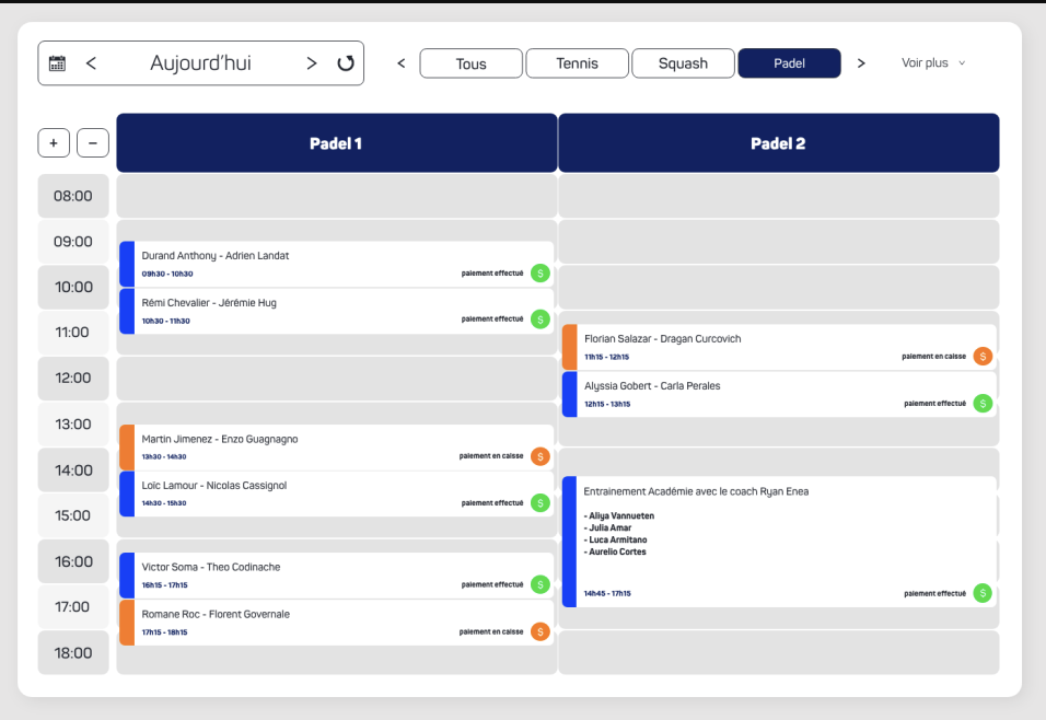 Doinsport - Planning