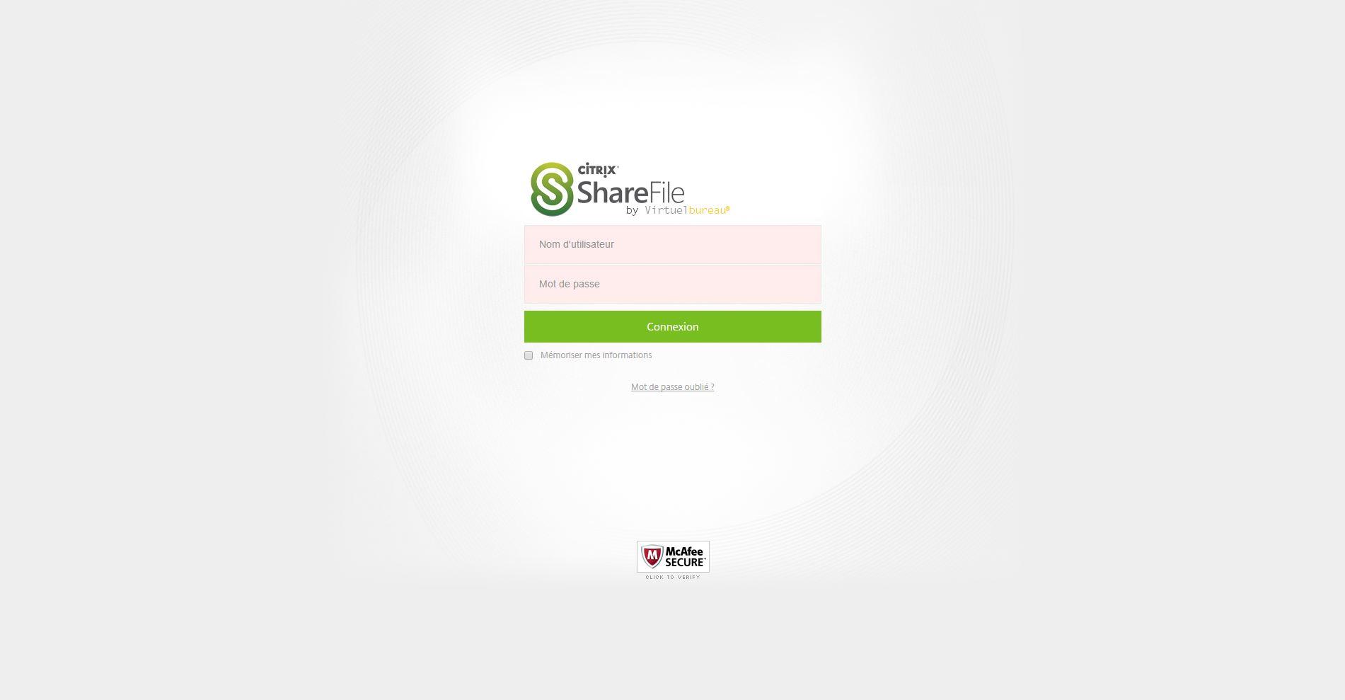 ShareFile by Virtuelbureau - ShareFile by Virtuelbureau: Compatible OS Window, strict control of access to servers, support (phone, email, ticket)