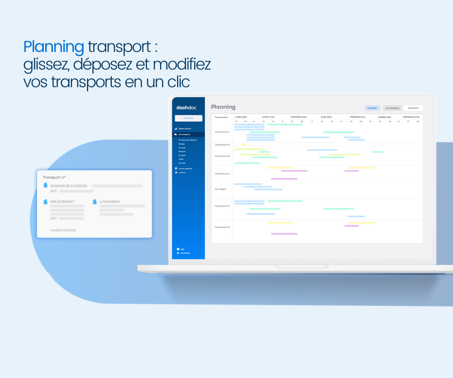 Dashdoc - Planning transport Dashdoc