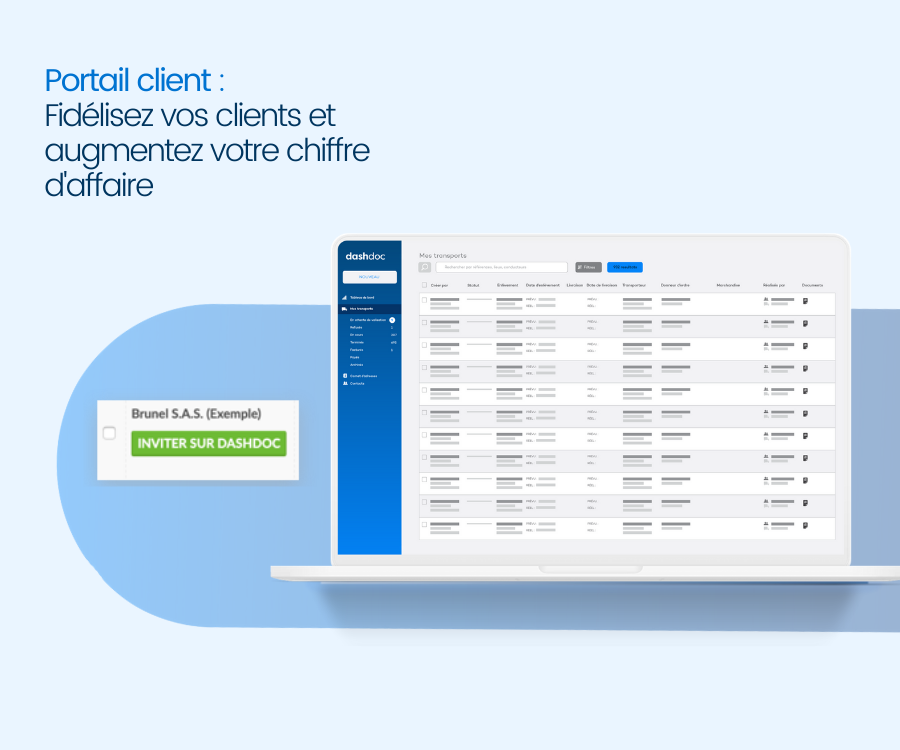 Dashdoc - Portail client Dashdoc