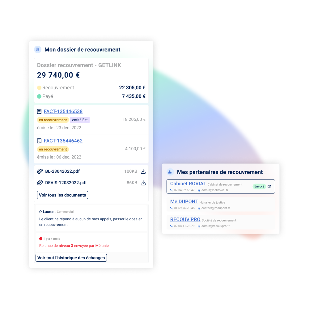 LeanPay - Contentieux : création d'un dossier pour envoi à son prestataire de recouvrement externalisé - LeanPay