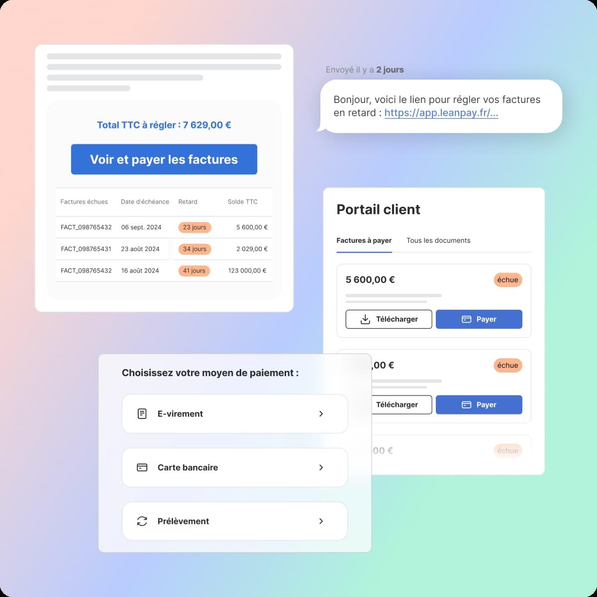 LeanPay - Plateforme de paiement sécurisé pour régler les factures. Accessible depuis les relances par mail et SMS - LeanPay