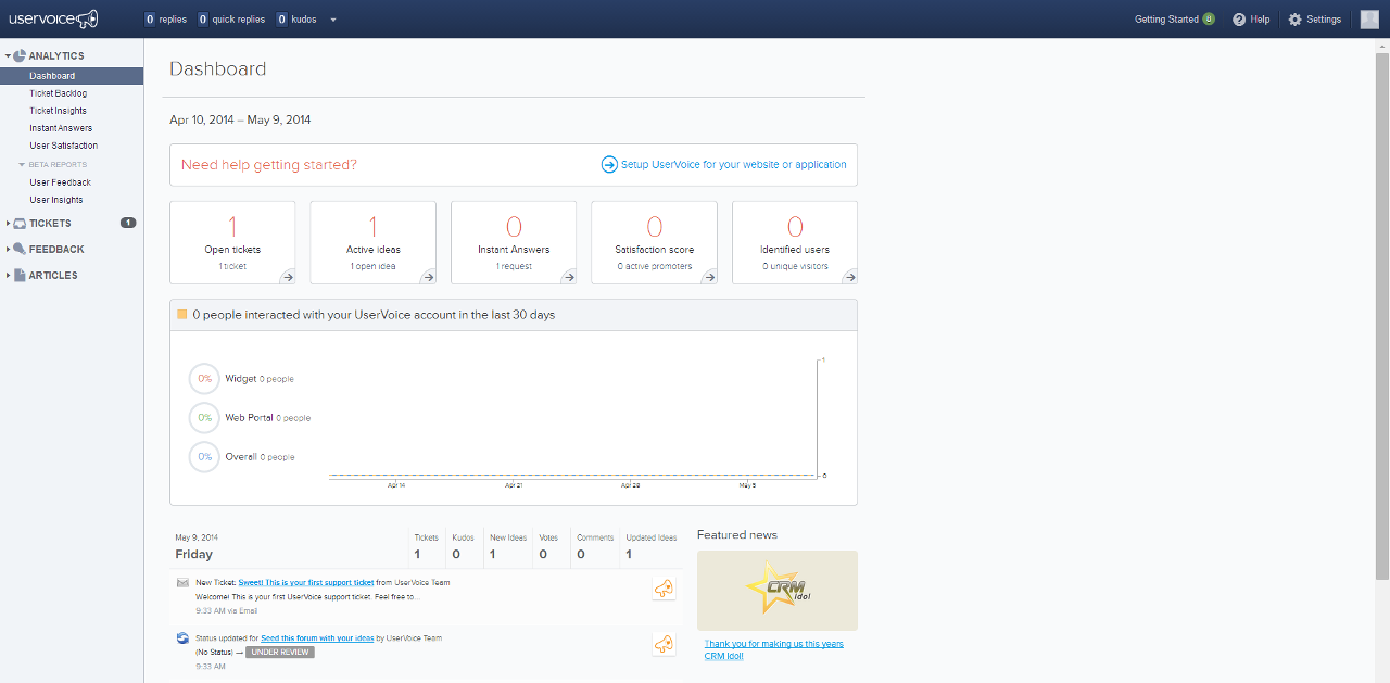 UserVoice - UserVoice: Client Interface, lift problems, customer Community (Forum FAQ)