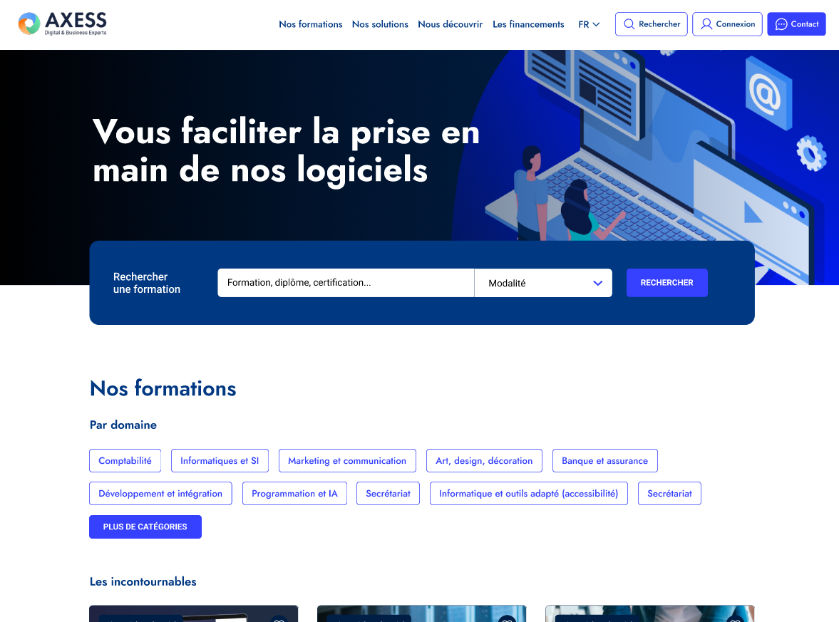 e-parcours - Exemple catalogue en ligne / site web client