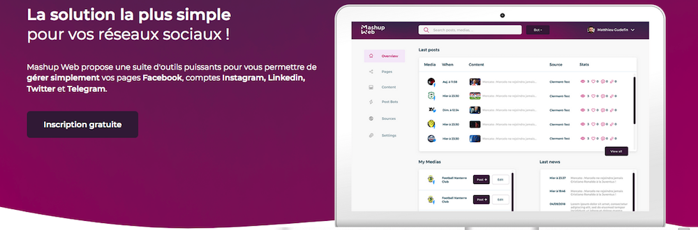 Avis Mashup Web Social : La gestion des réseaux sociaux simplifiée - Appvizer