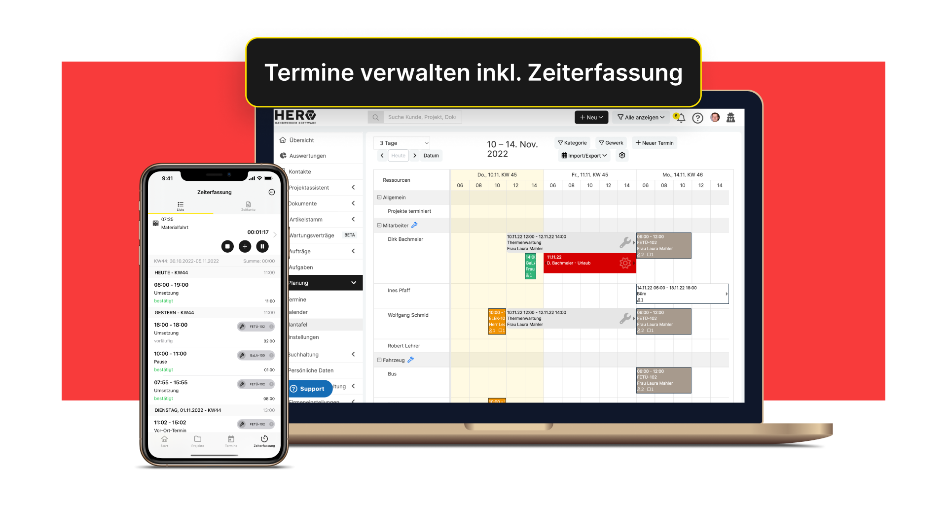 HERO - Die Handwerkersoftware - Terminverwaltung leicht gemacht